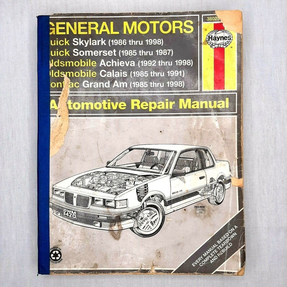 Haynes Manual General Motors 1985-98 Pontiac Grand Am Calais Buick GM Oldsmobile